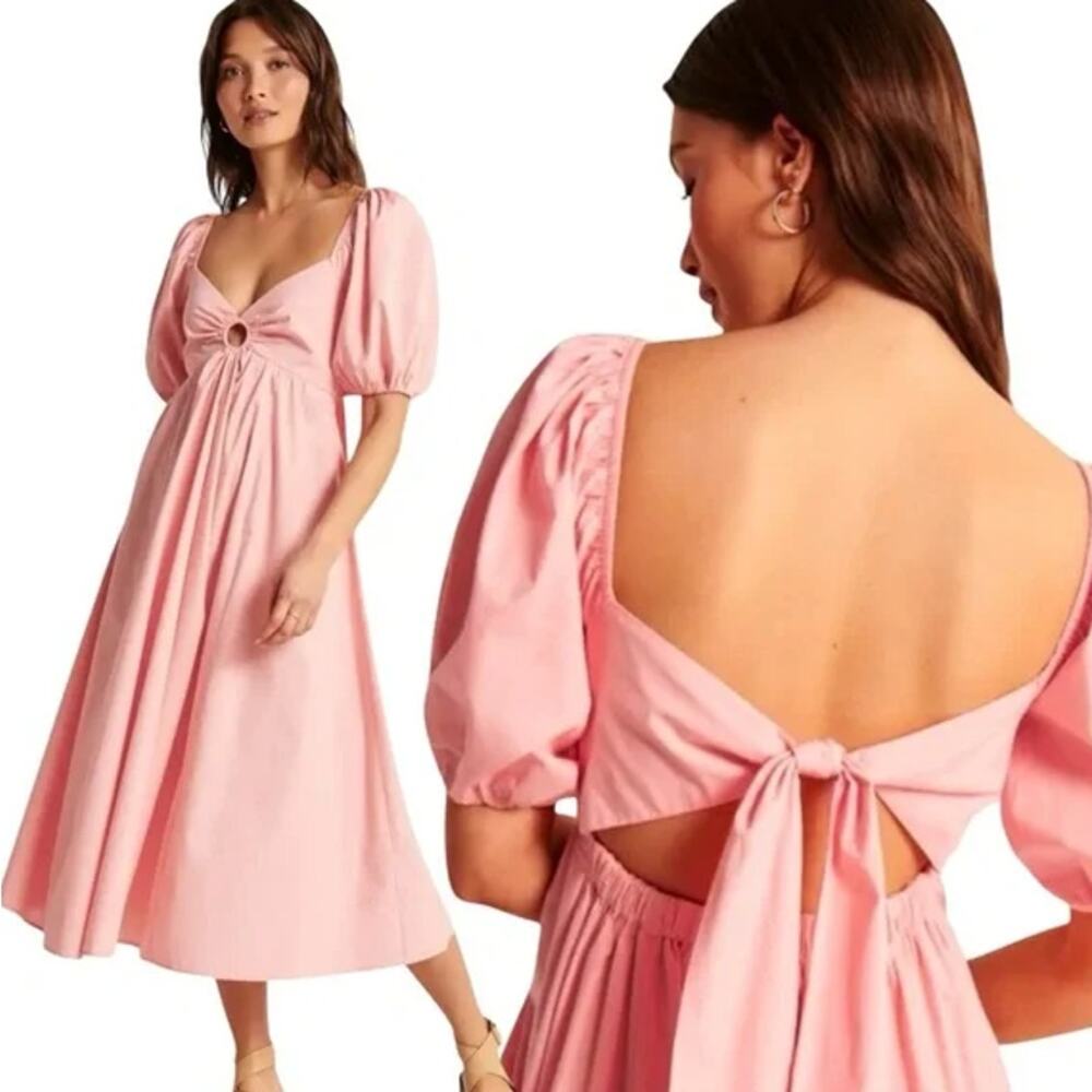 Abercrombie & Fitch Pink Midi Dress